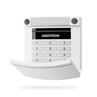 JA-113E Jablotron bedraad bediendeel met toetsenbord, segment(en) en RFID lezer (wit)