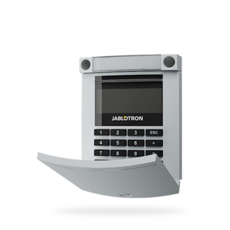 JA-114E-GR Jablotron bedraad bediendeel met toetsenbord, segment(en), LCD en RFID lezer (grijs)