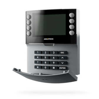 JA-115E-GR Jablotron bedraad bediendeel met toetsenbord, 4x segment, LCD en RFID lezer (grijs)