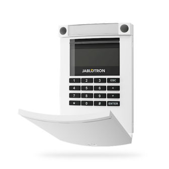 JA-154E-WH Jablotron draadloos bediendeel met toetsenbord, segment(en), LCD en RFID (nieuw wit)